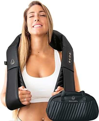 InvoSpa Shiatsu Back Shoulder and Neck Massager with Heat - Deep Tissue Kneading Pillow Massage -... | Amazon (US)