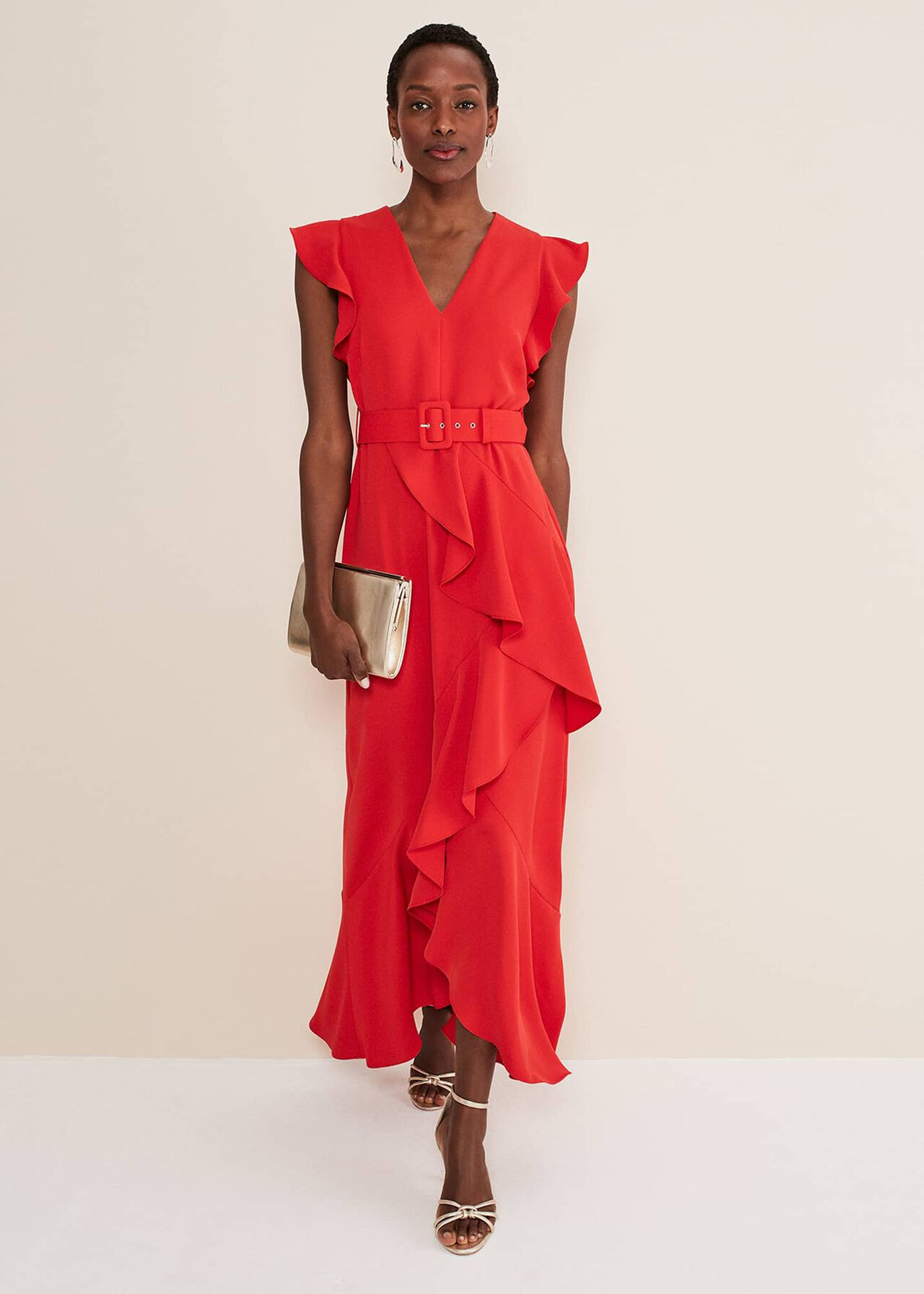 Phoebe Frill Maxi Dress | Phase Eight (UK)