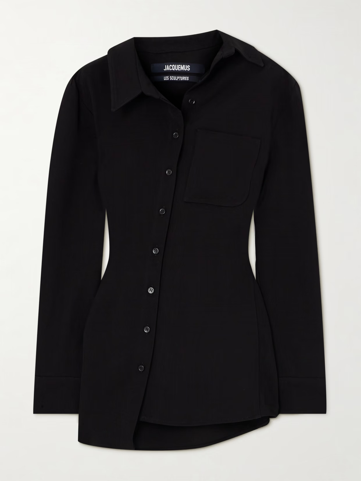 Jacquemus - Pablo Asymmetric Cotton-poplin Shirt - Black - FR38 | NET-A-PORTER APAC