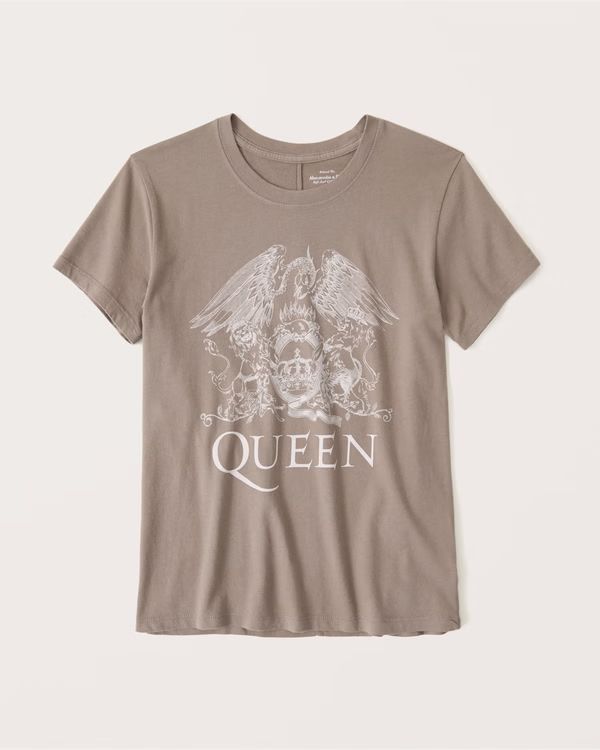 Queen 90's-Inspired Relaxed Band Tee | Abercrombie & Fitch (US)