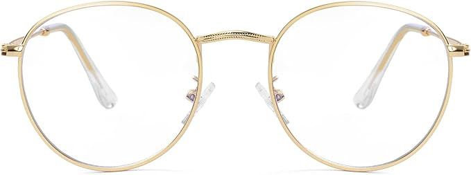 Blue Light Blocking Glasses for Women Men Retro Round Clear Lens Eyeglasses | Amazon (US)