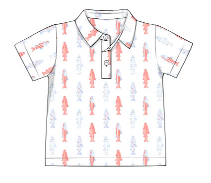 Patriotic Fish Polo | Sweet Tupelo Clothing