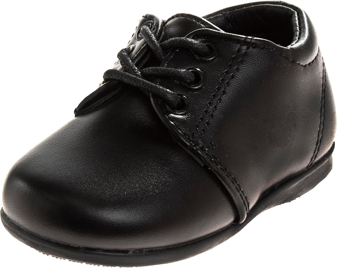 Josmo Baby Boys’ Dress Shoes – Casual Leatherette Derby Walking Shoes (Infant/Toddler) | Amazon (US)