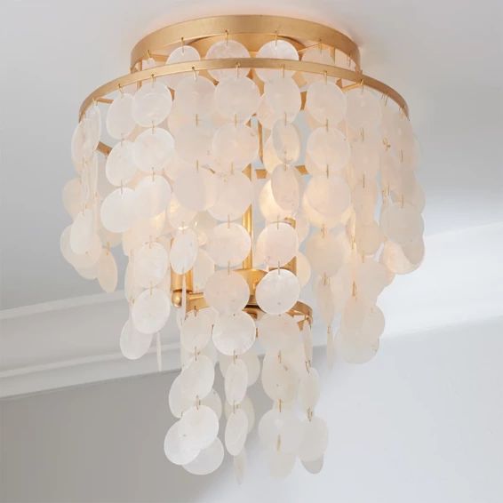 Elegant Capiz Shell Ceiling Light | Shades of Light