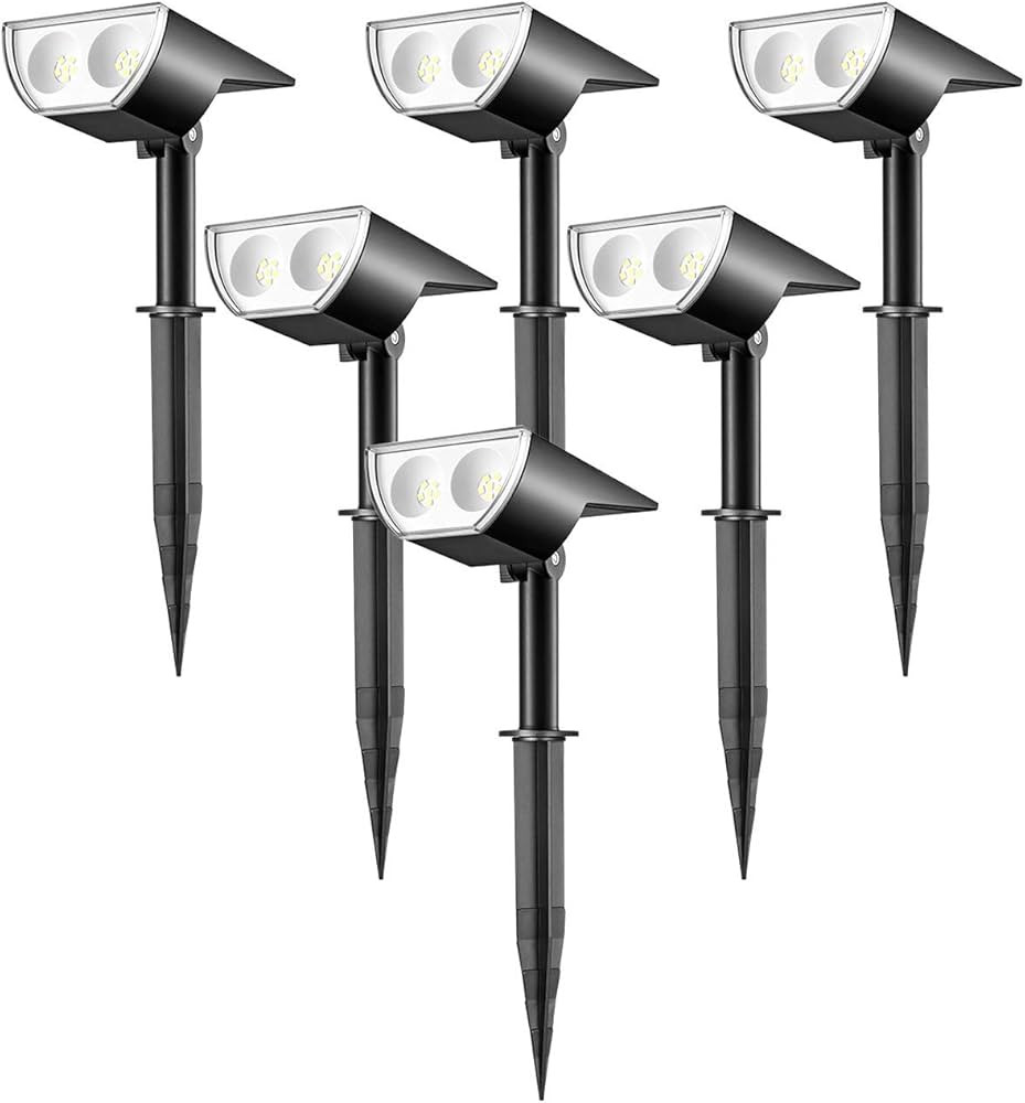 Linkind StarRayS Solar Outdoor Lights Waterproof IP67, 2-in-1 Solar Spot Lights Outdoor, Daylight... | Amazon (US)