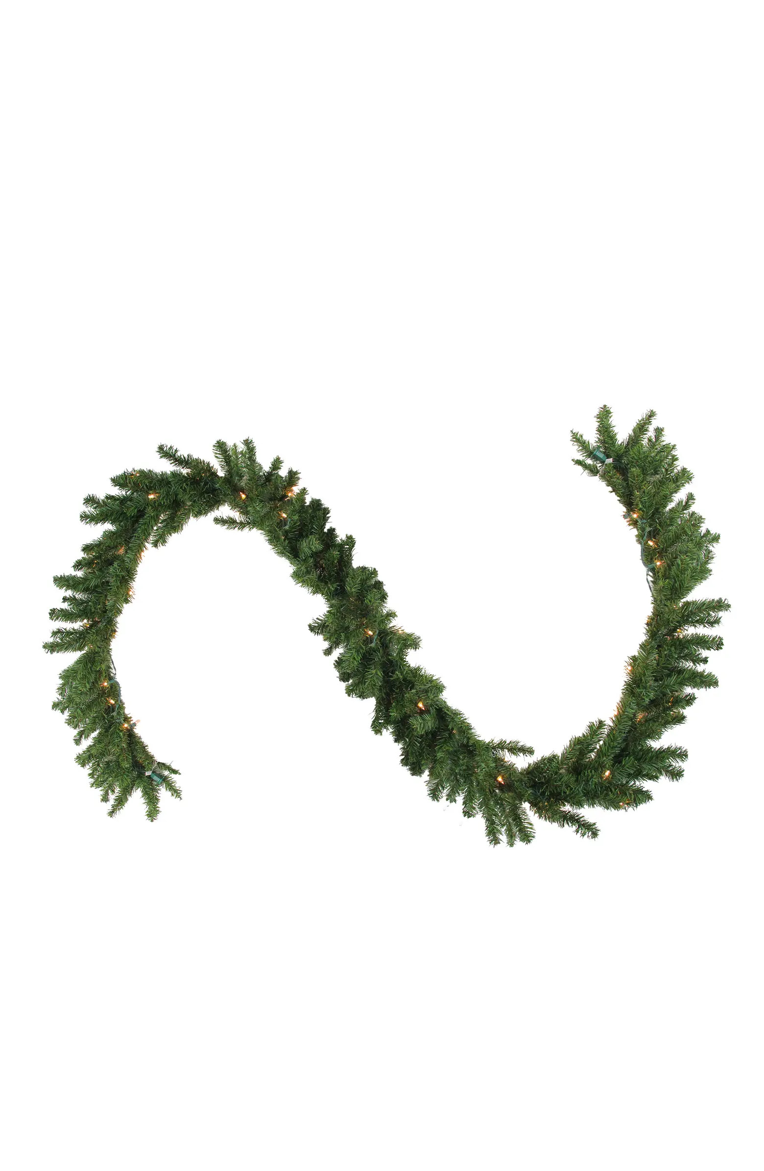 Pre-Lit Canadian Pine Artificial Christmas Garland - 9' x 14" - Clear Lights | Nordstrom
