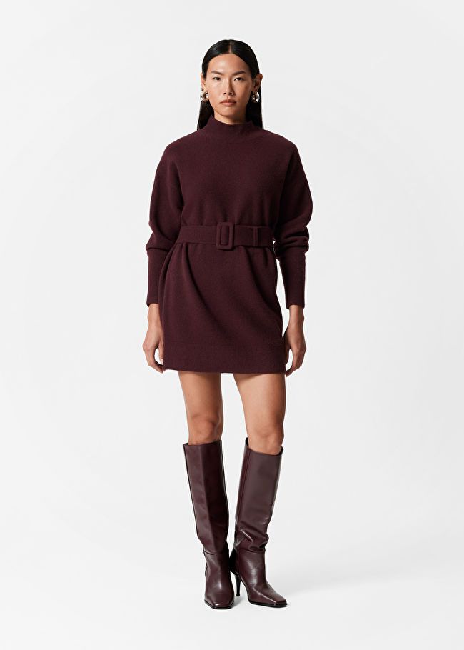 Belted Mini Knit Dress | & Other Stories US