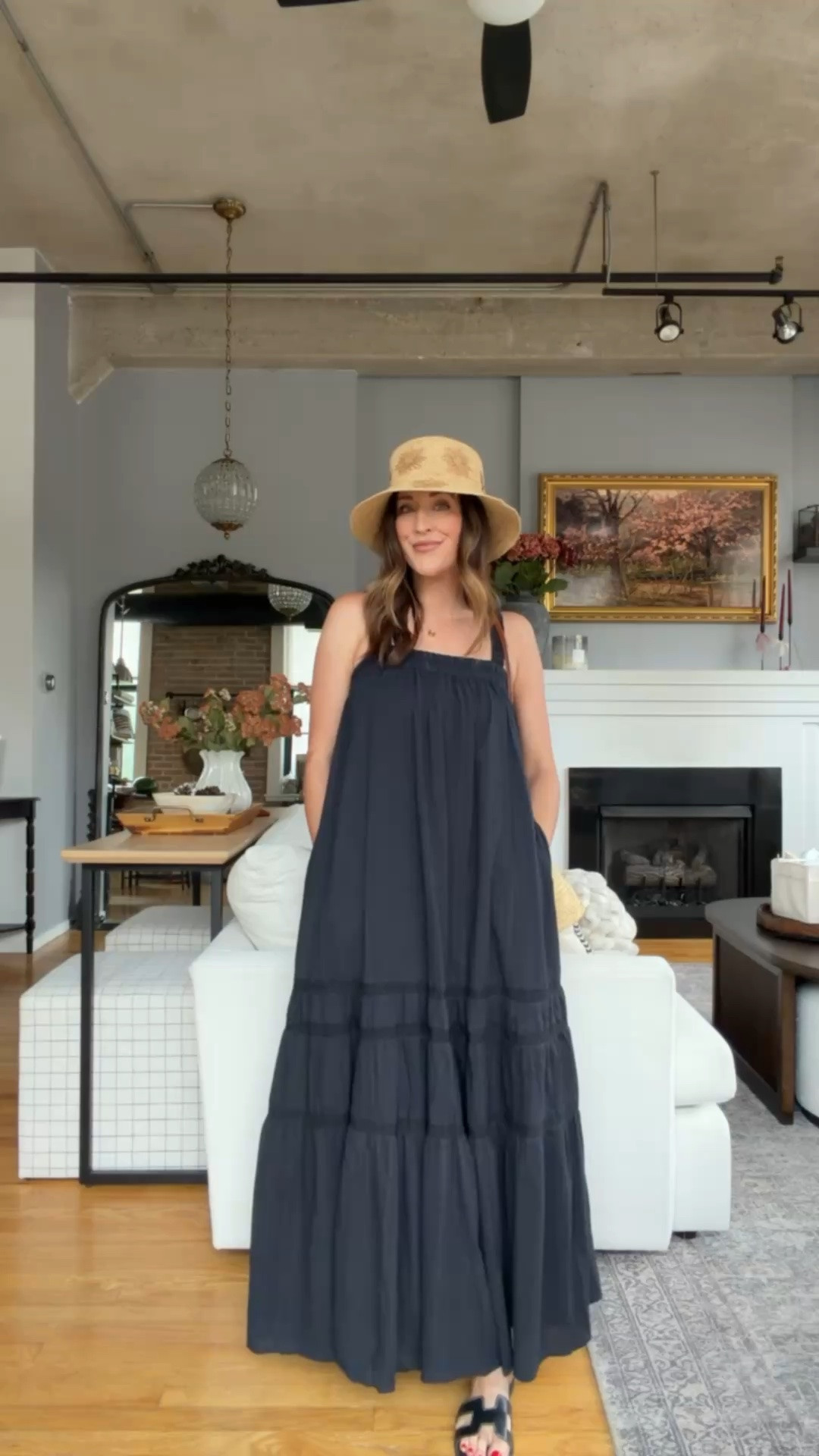 Abercrombie Sale!!! Summer outfit, black tiered flowy maxi dress. Straw bucket hat. Use code AFLTK

#LTKxAbercrombie #LTKootd #LTKSaleAlert