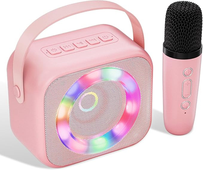 Verkstar Karaoke Machine for Kids, Mini Portable Bluetooth Karaoke Speaker with 2 Wireless Microp... | Amazon (US)