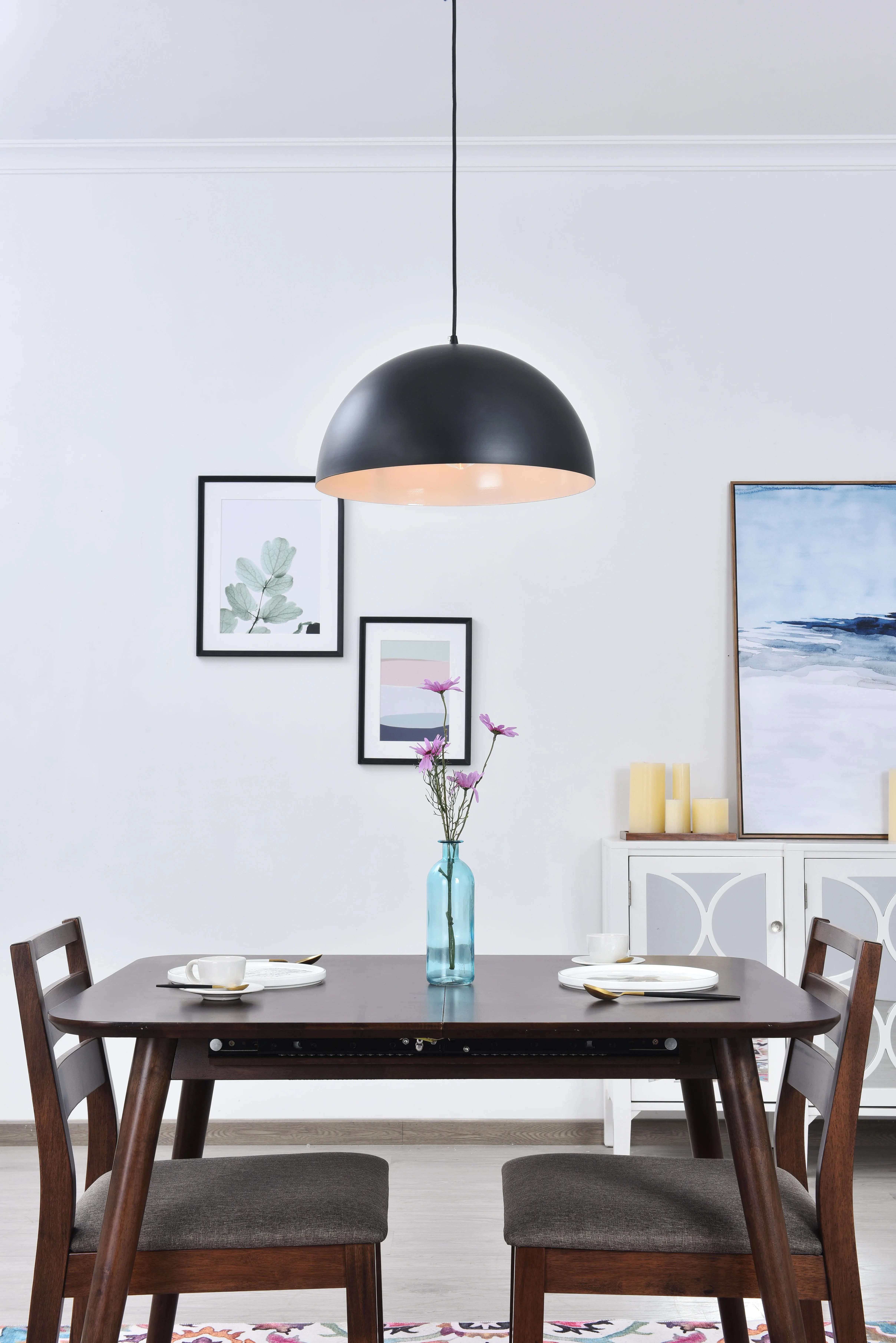 Living District Forte 1 Light Black Pendant | Ashley | Ashley