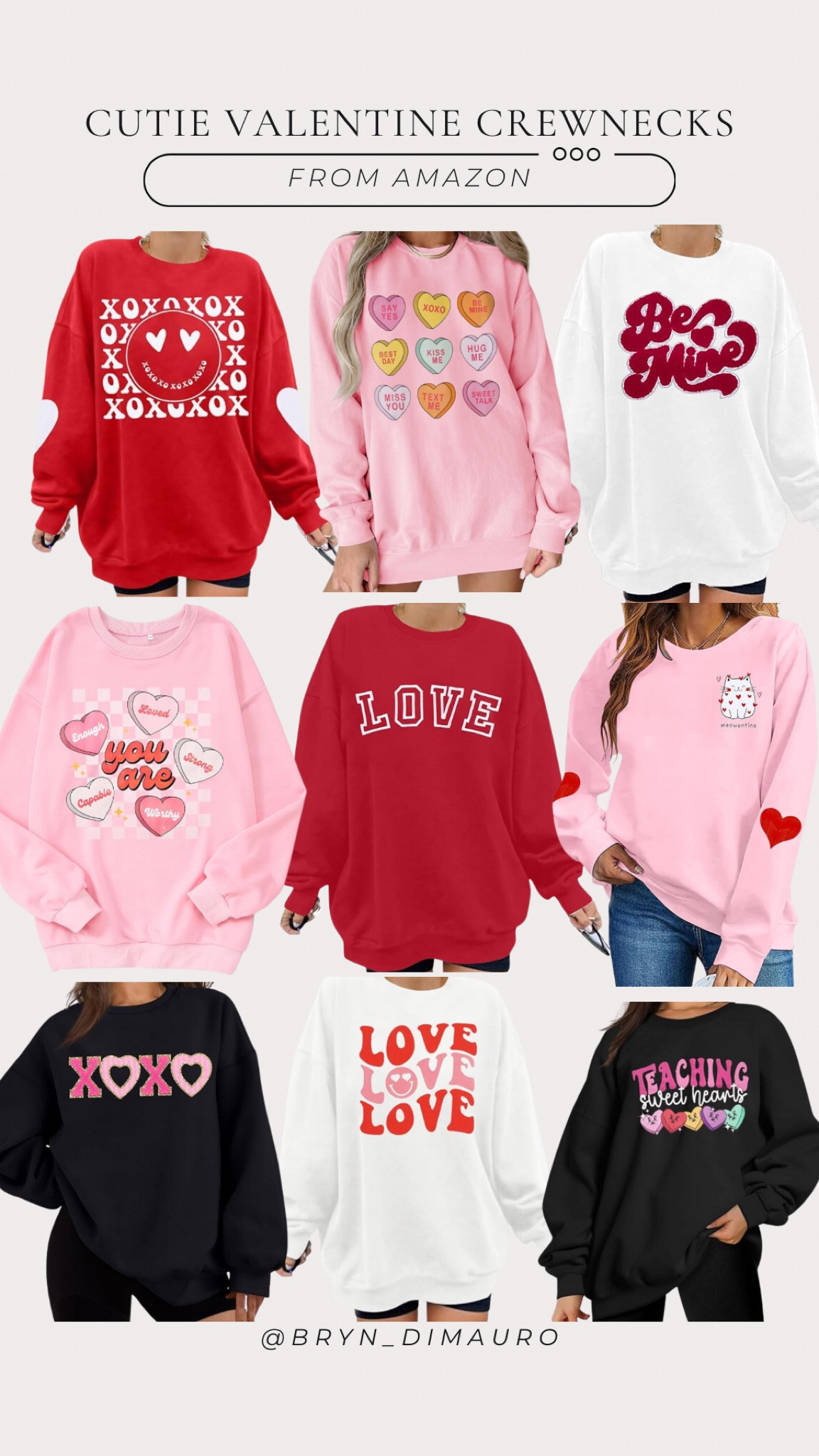 Cutie Valentine Crewnecks from Amazon 🩷❤️🤍


Amazon Finds / Amazon Fashion Finds / Crewneck Sweatshirts / Valentine Crewneck Sweatshirt / Valentine Top 

#LTKFindsUnder50 #LTKStyleTip