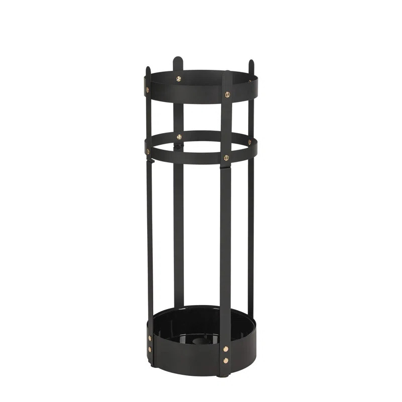 Umbrella Stand, Steel Round Umbrella Holder Rack, 7.7 X 7.7 X 21.7 Inches, With Detachable Drip T... | Wayfair North America