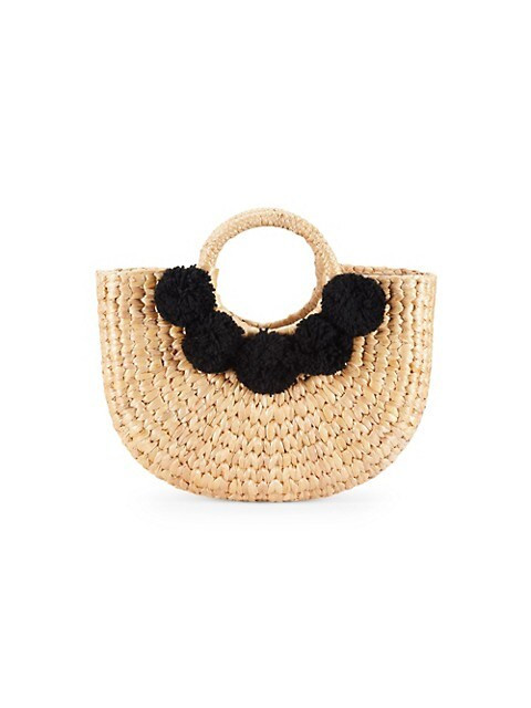 Camryn Pom-Pom Seagrass Top Handle Bag | Saks Fifth Avenue OFF 5TH