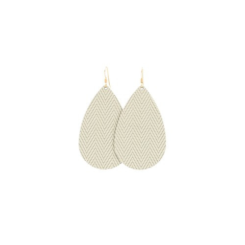 Soft Pearl Leather Earrings | Nickel and Suede
