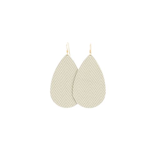 Soft Pearl Leather Earrings | Nickel and Suede