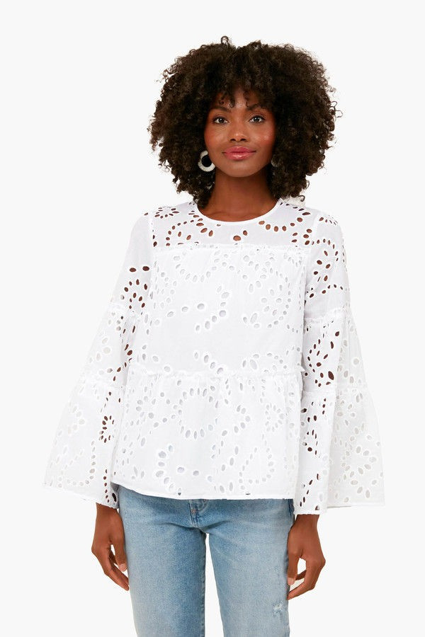 White Eyelet Eloise Blouse | Tuckernuck | Tuckernuck (US)