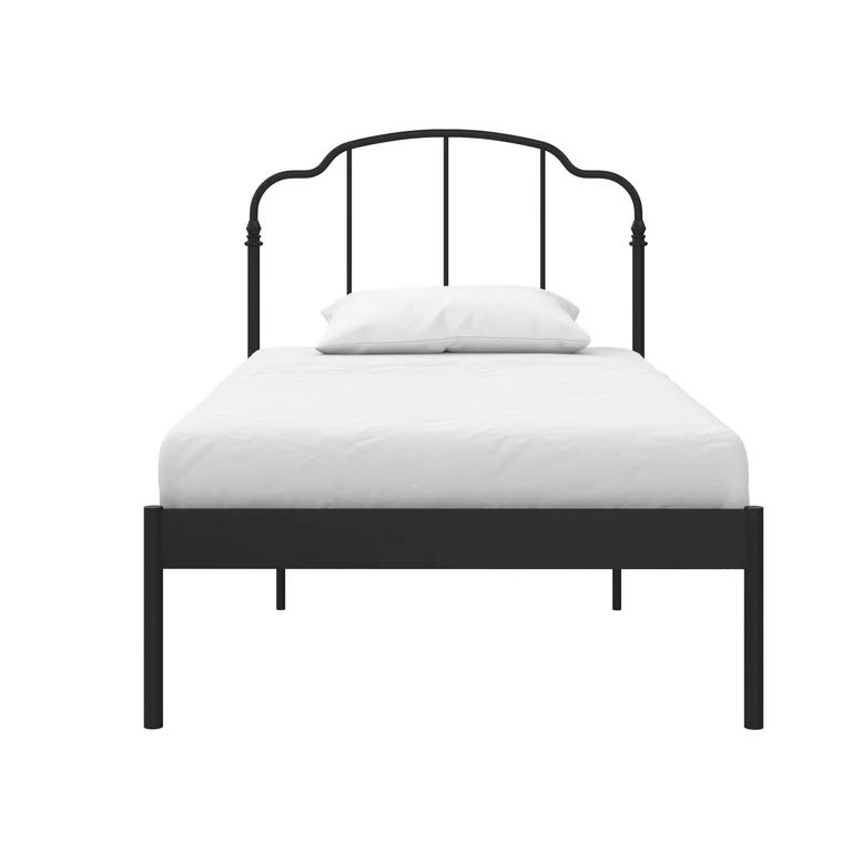 RealRooms Camie Metal Bed, Adjustable Base Height, Twin, Black - Walmart.com | Walmart (US)