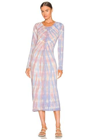 Raquel Allegra Fitted Long Sleeve Dress in Sunset from Revolve.com | Revolve Clothing (Global)