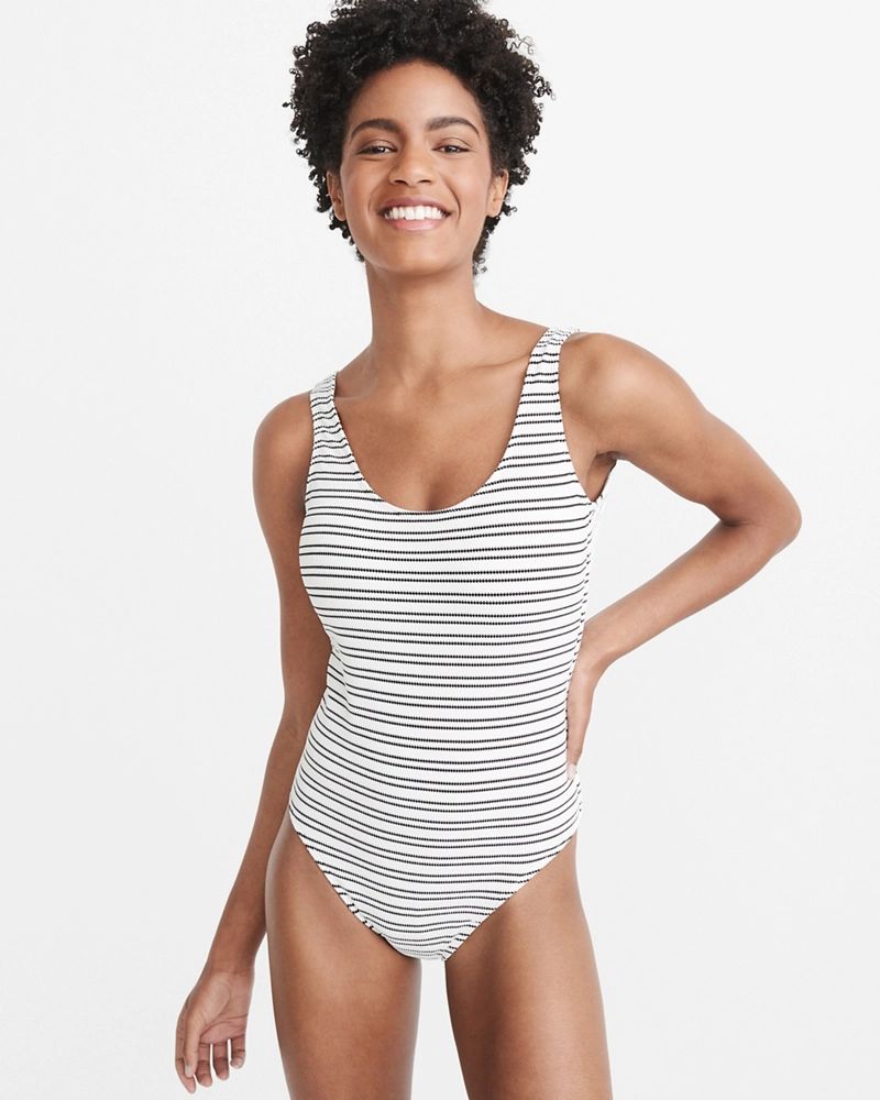 Textured One Piece Swimsuit | Abercrombie & Fitch US & UK