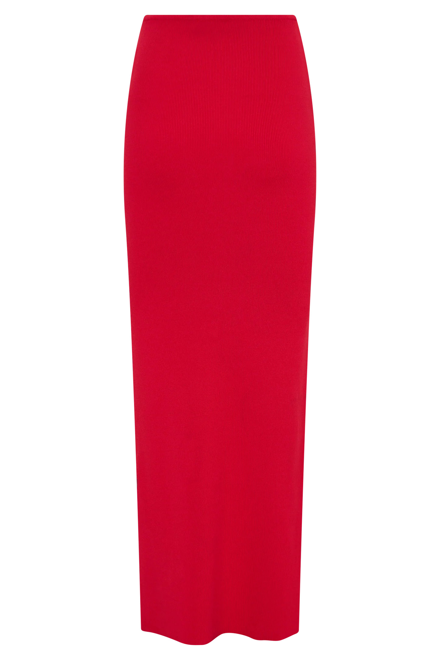 Fishtail Knit Maxi Skirt - Red | MESHKI US