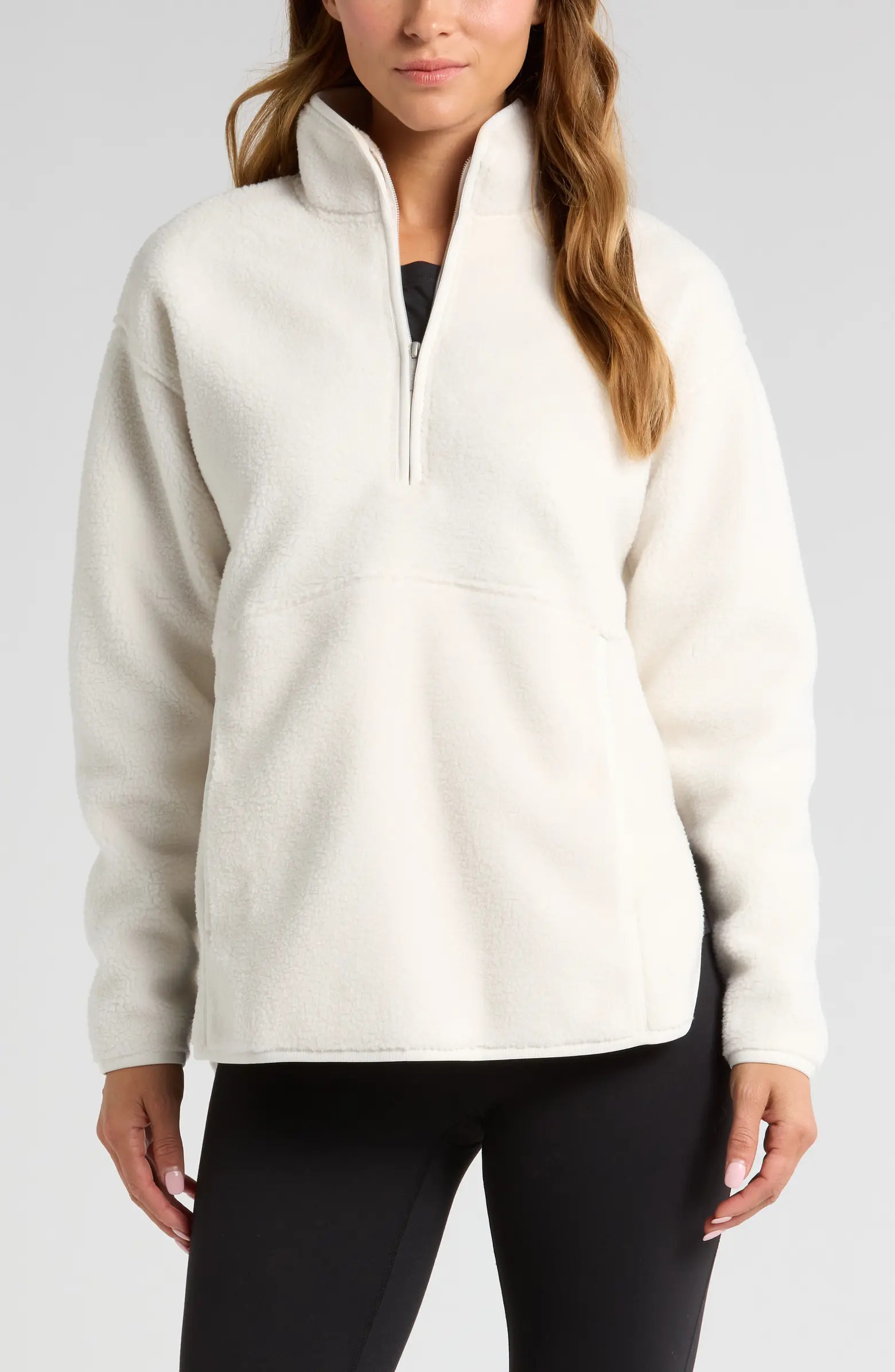 Faux Shearling Half Zip Jacket | Nordstrom