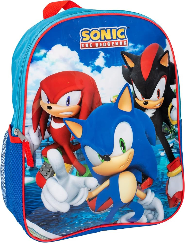 AI ACCESSORY INNOVATIONS Sonic The Hedgehog Kids Backpack, Sonic, Knuckles, Shadow 15" School Bag... | Amazon (US)