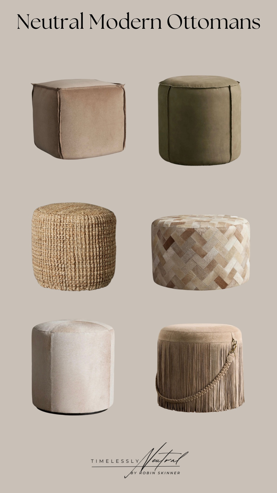 Just sharing a few of my favorite ottoman finds! 
Shop all these below 👇