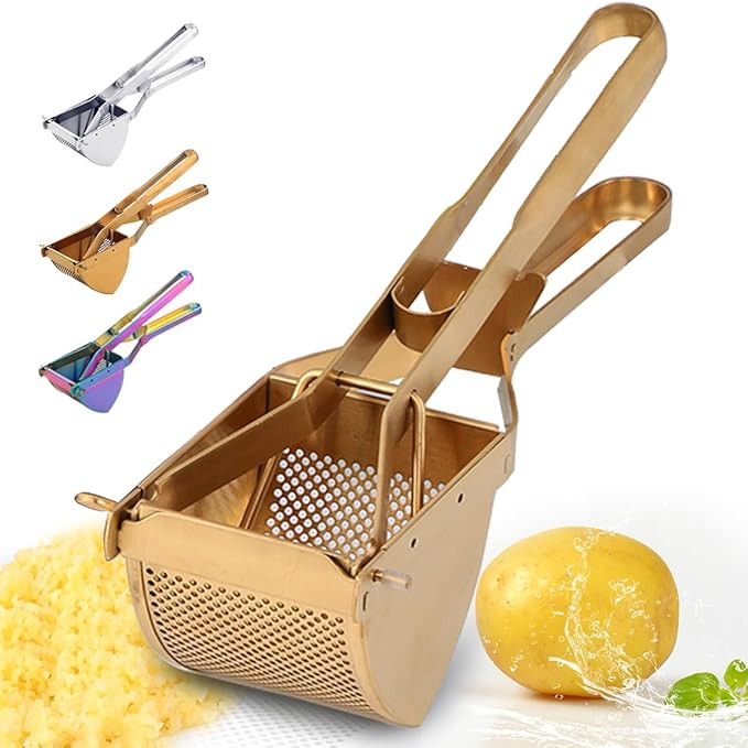 Large Potato Ricer, Heavy Duty Stainless Steel Potato Masher for Commercial and Home Use, Fruit P... | Amazon (US)
