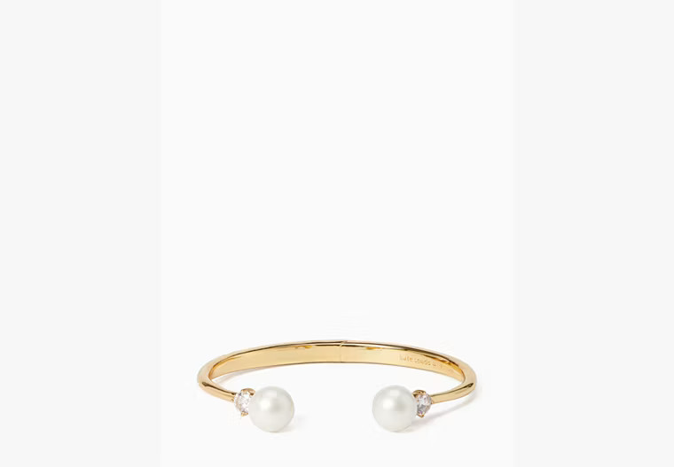 Kate Spade Pearls Of Wisdom Open Hinged Bangle, Cream Multi | Kate Spade Outlet