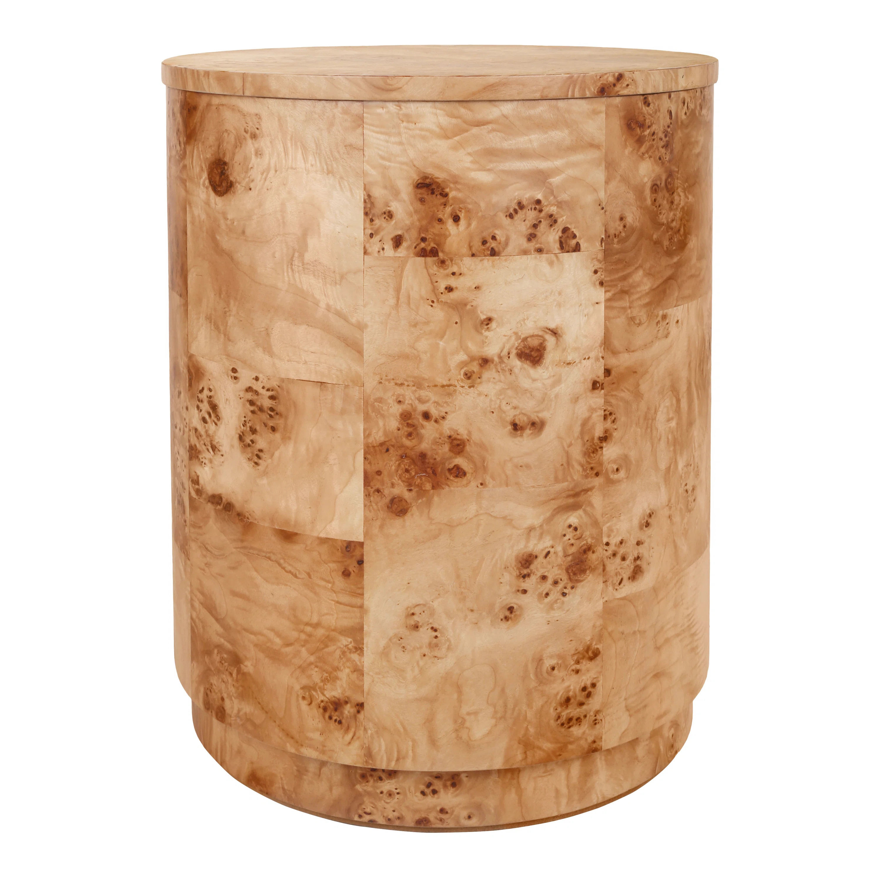 Garud Arsenio Burl Wood Round Side/End Table | Wayfair North America