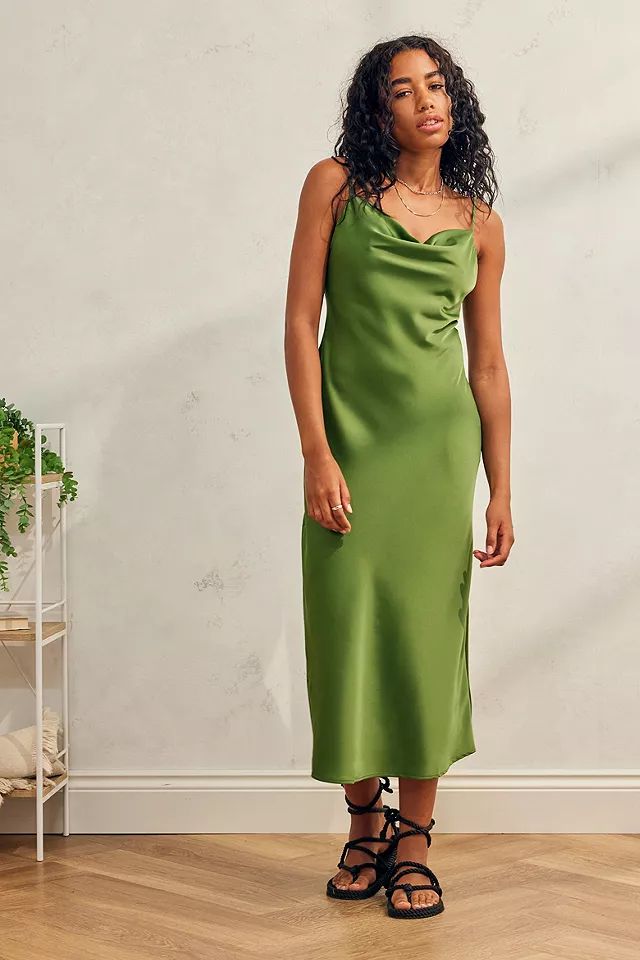 UO Mallory Cowl Midi Dress | Urban Outfitters (EU)