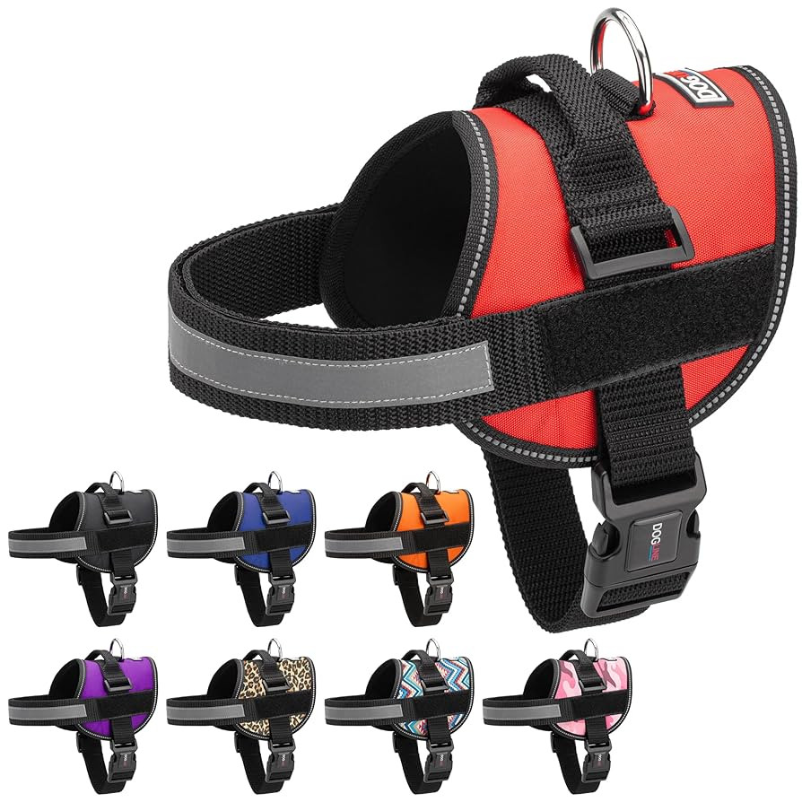 Dogline Dog Harness, Reflective No-Pull Adjustable Vest with Handle for Walking, Training, Servic... | Amazon (US)