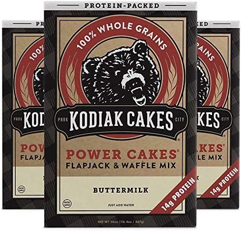 Kodiak Cakes Protein Pancake Power Cakes, Flapjack and Waffle Baking Mix, 20 Buttermilk 60 Ounce ... | Amazon (US)