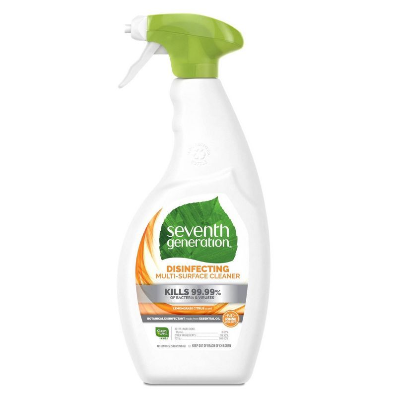 Seventh Generation Lemongrass Citrus Disinfecting Multi-Surface Cleaner - 26oz | Target