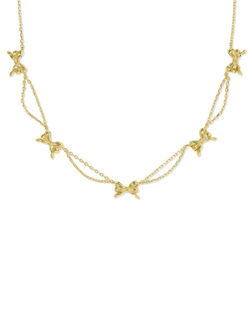 Bow Gold Strand Necklace | Kendra Scott