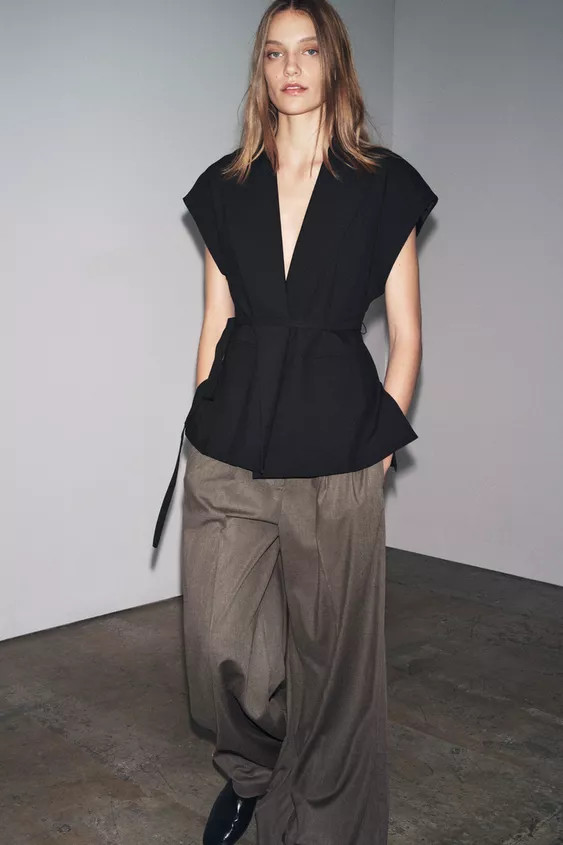 BELTED VEST ZW COLLECTION | Zara US