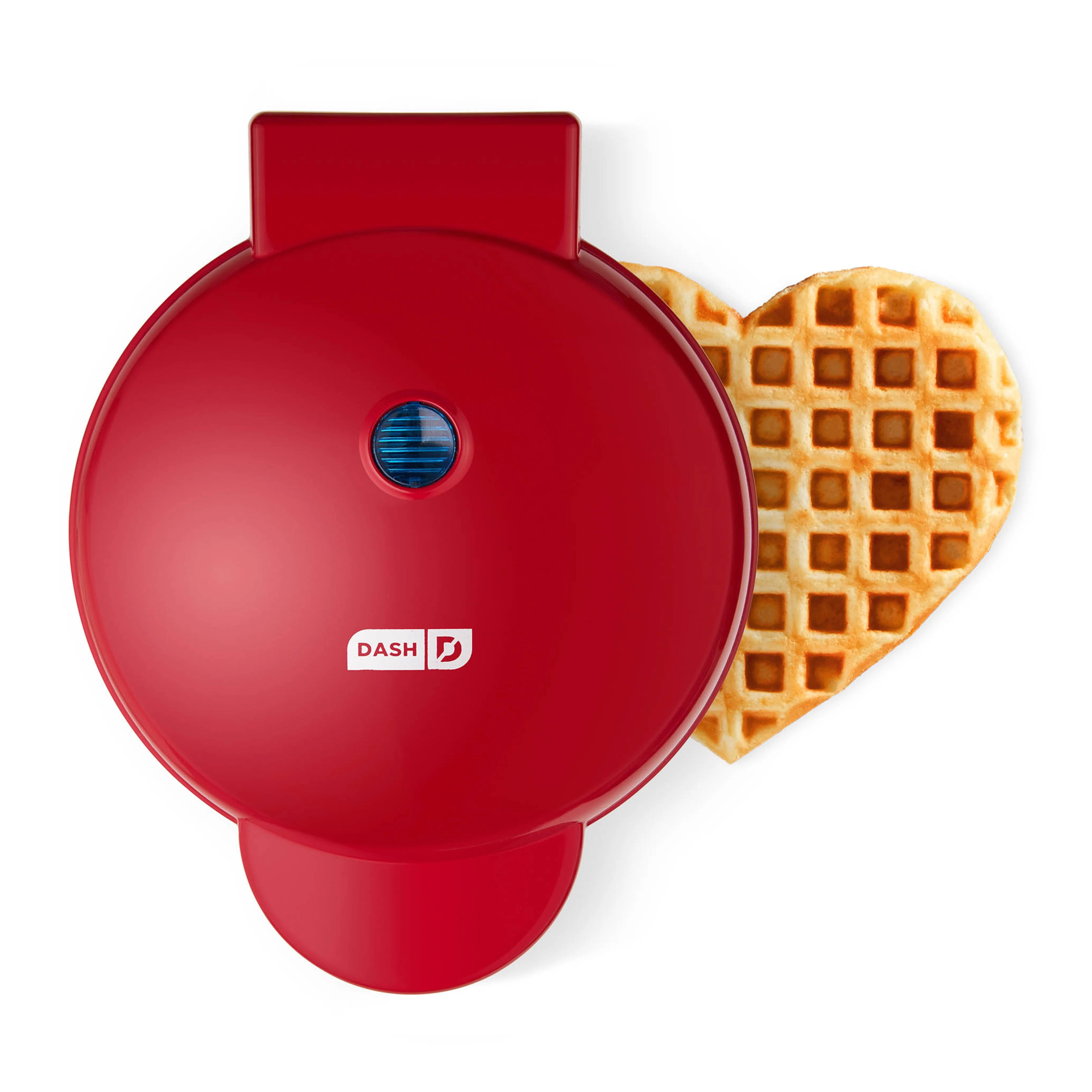 Dash Nonstick Express Heart Waffle Maker in Red - Make Quick Heart-Shaped Waffles & Treats! | Walmart (US)