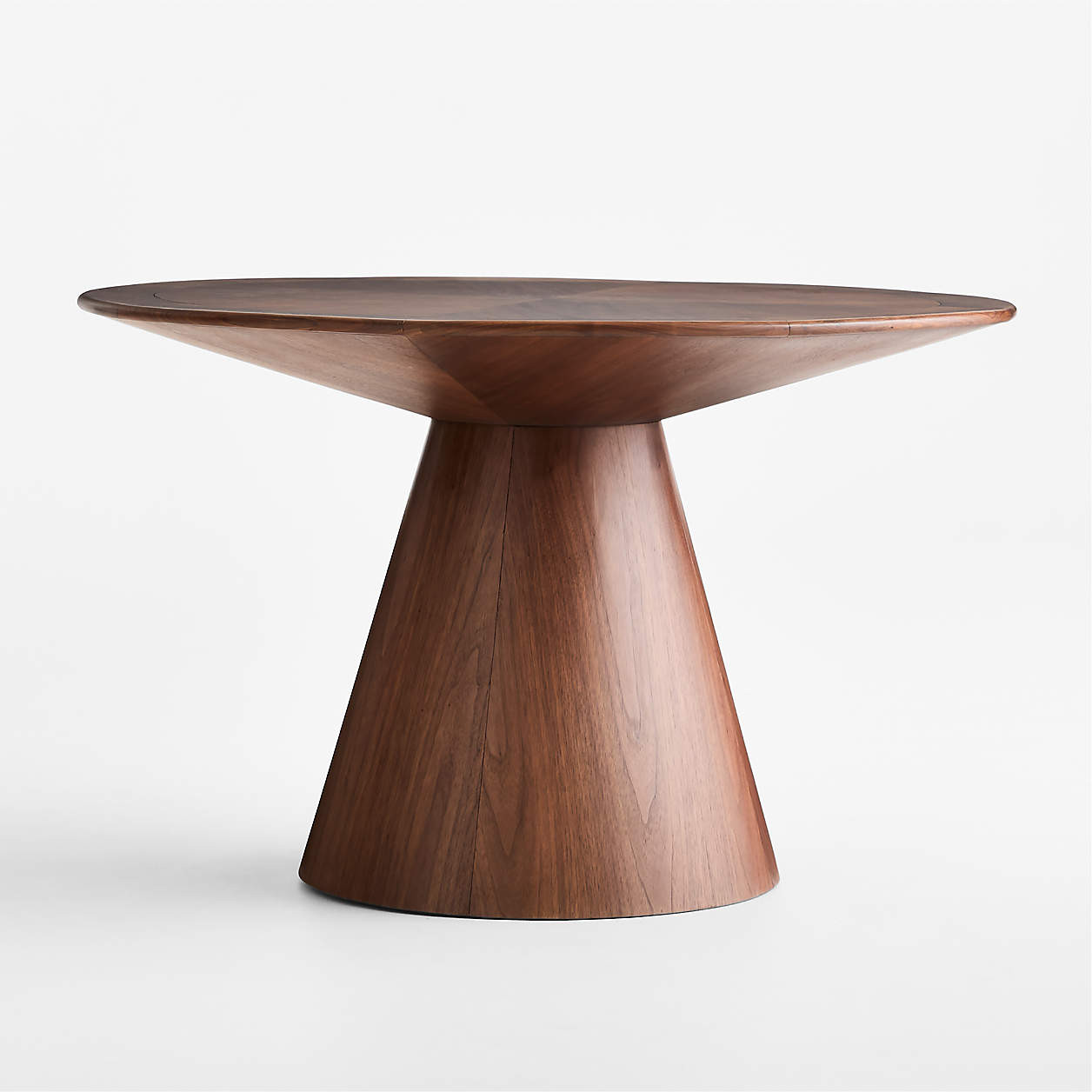 Palisades 48" Round Walnut Wood Dining Table + Reviews | Crate & Barrel | Crate & Barrel