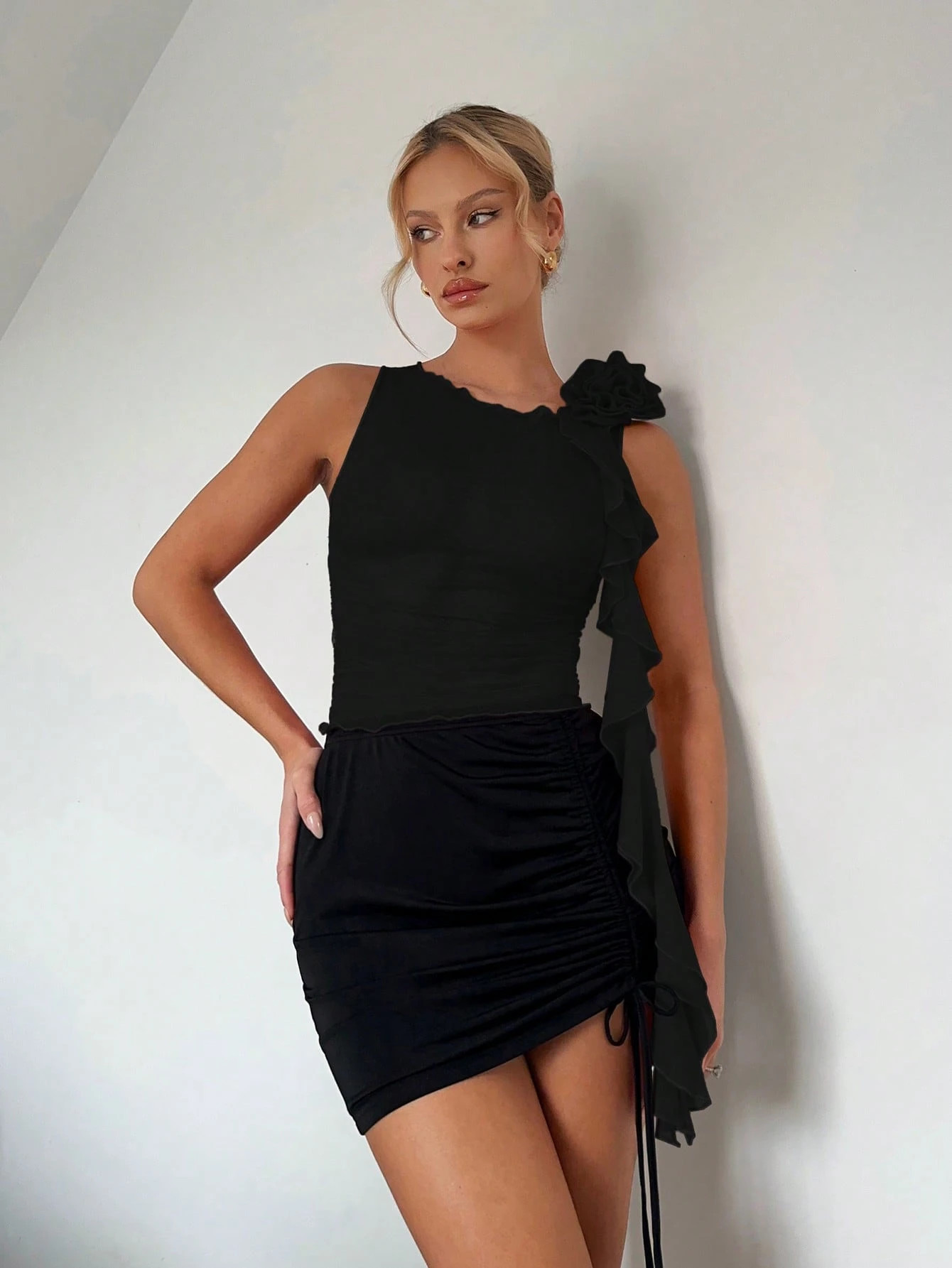 SHEIN SXY 3D Rosette Tank Top | SHEIN