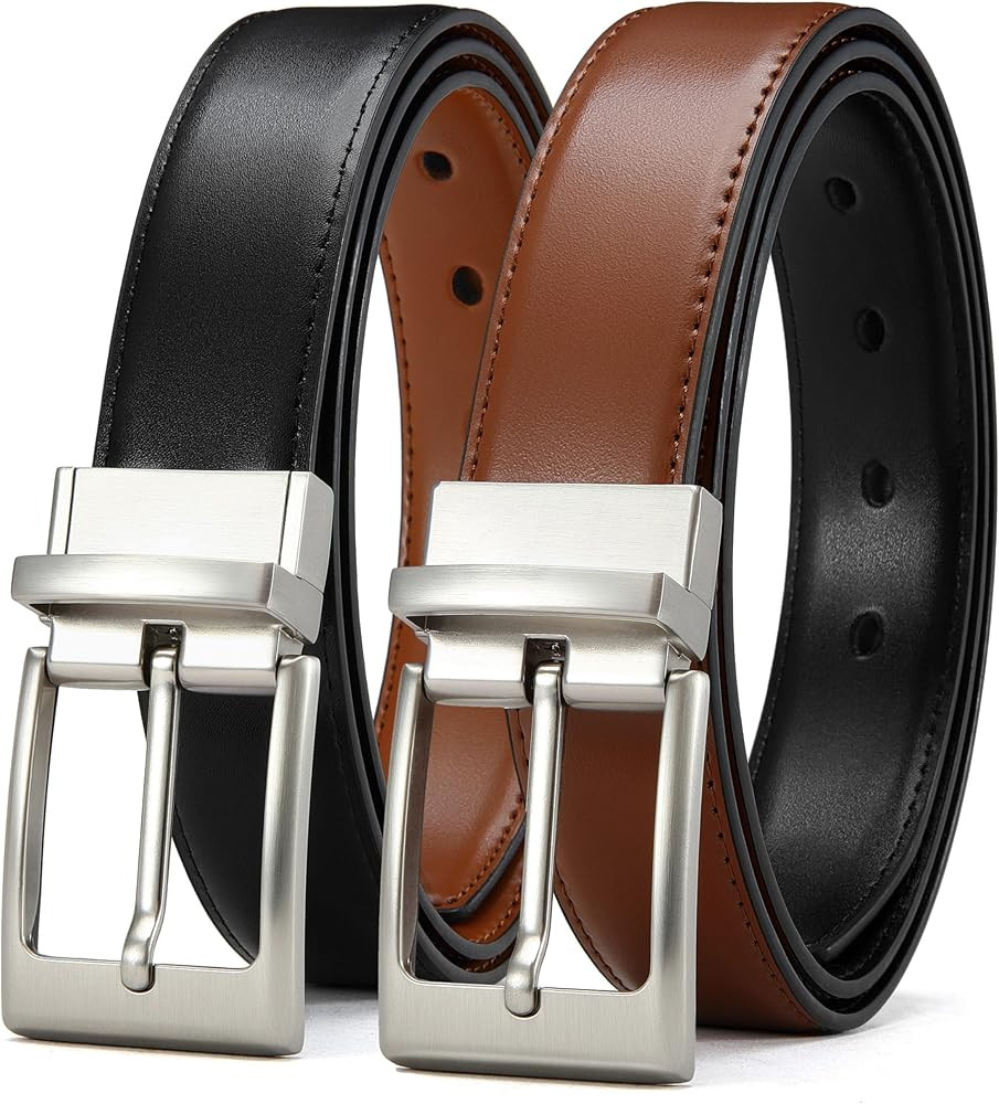 CHAOREN Reversible Belt Men 1 Piece - 1.25" Leather Dress Belt - Trim to Fit for Elegant Style | Amazon (US)