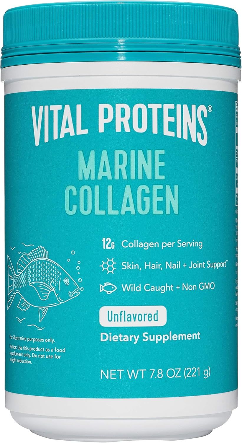 Vital Proteins Marine Collagen Peptides Powder Supplement for Skin Hair Nail Joint - Hydrolyzed C... | Amazon (US)