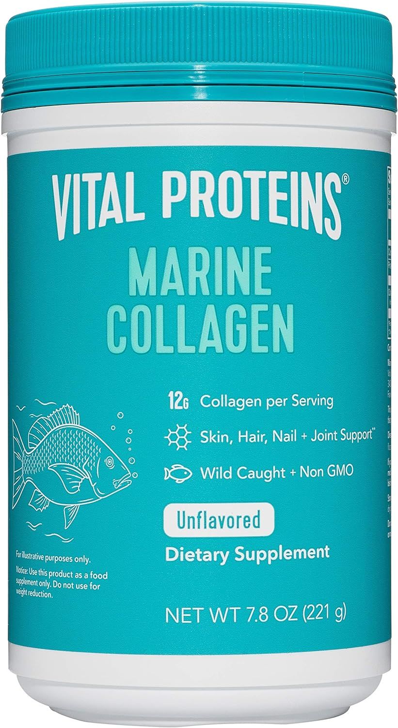 Vital Proteins Marine Collagen Peptides Powder Supplement for Skin Hair Nail Joint - Hydrolyzed C... | Amazon (US)