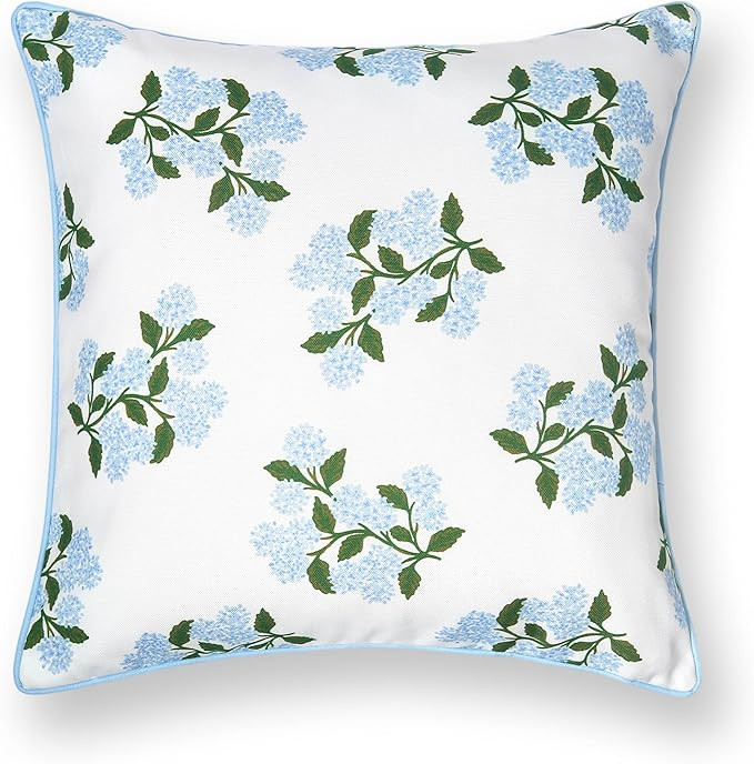 Hofdeco Premium Coastal Patio Indoor Outdoor Throw Pillow Cover Only, 20"x20" Water Repellent for... | Amazon (US)