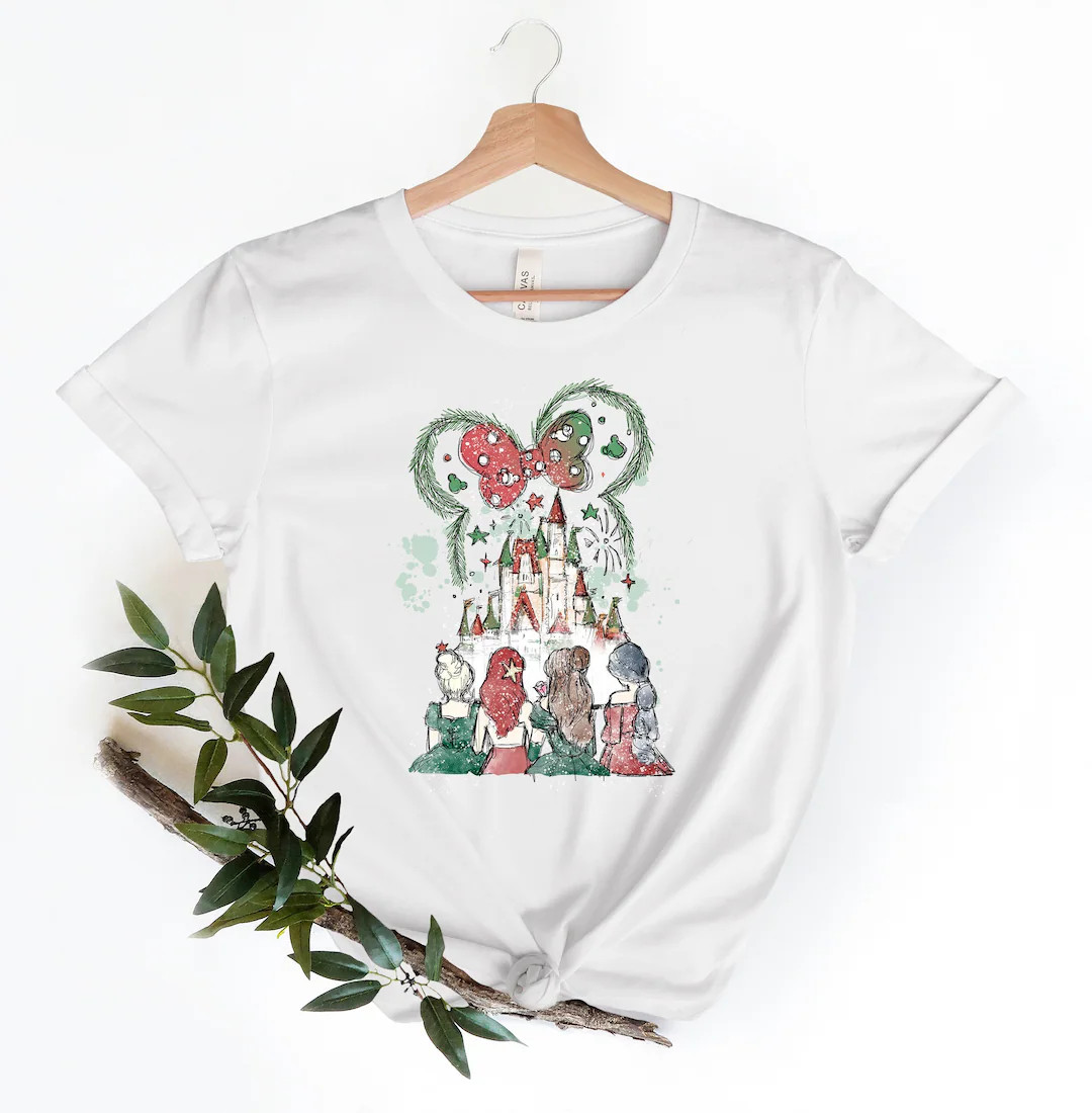 Disney Princess Castle Christmas Shirt Disney Christmas - Etsy | Etsy (US)