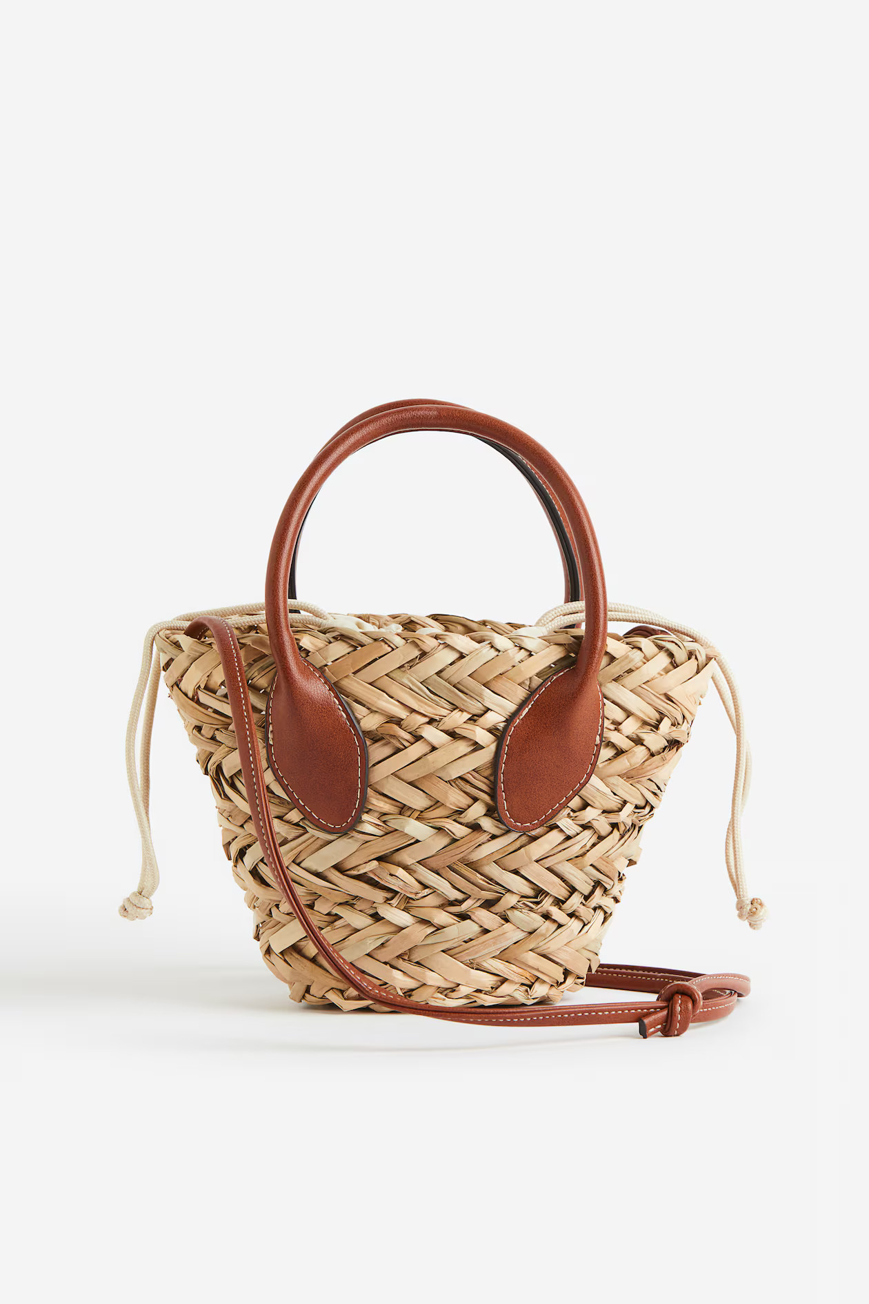 Drawstring-detail shoulder bag - Beige - Ladies | H&M GB | H&M (UK, MY, IN, SG, PH, TW, HK)