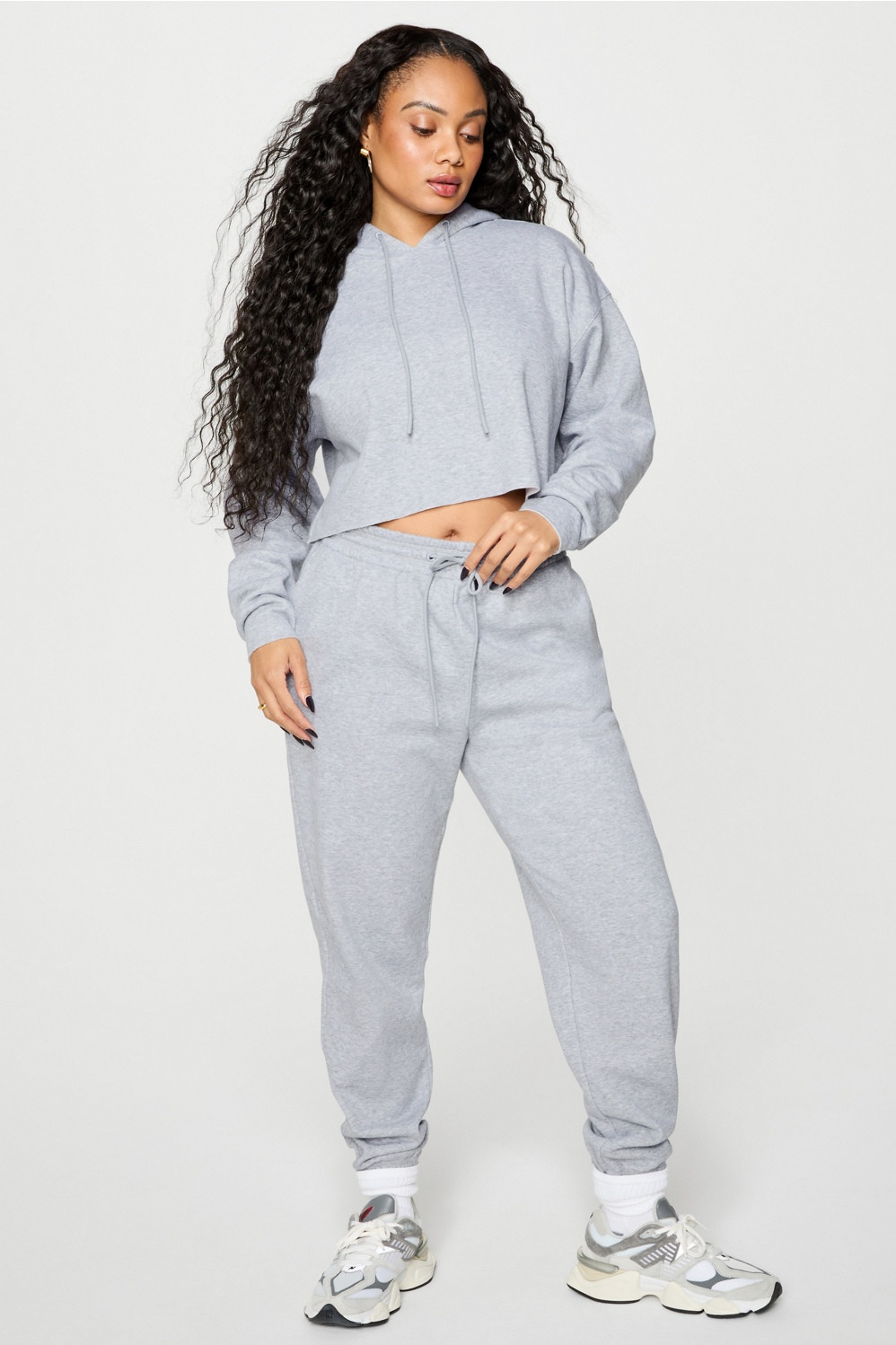 Cozy Fleece Everyday Cropped Hoodie | Fabletics - North America