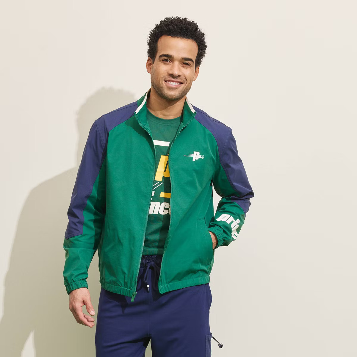 Prince Pickleball Men's Woven Zip-Front Jacket - Green M | Target