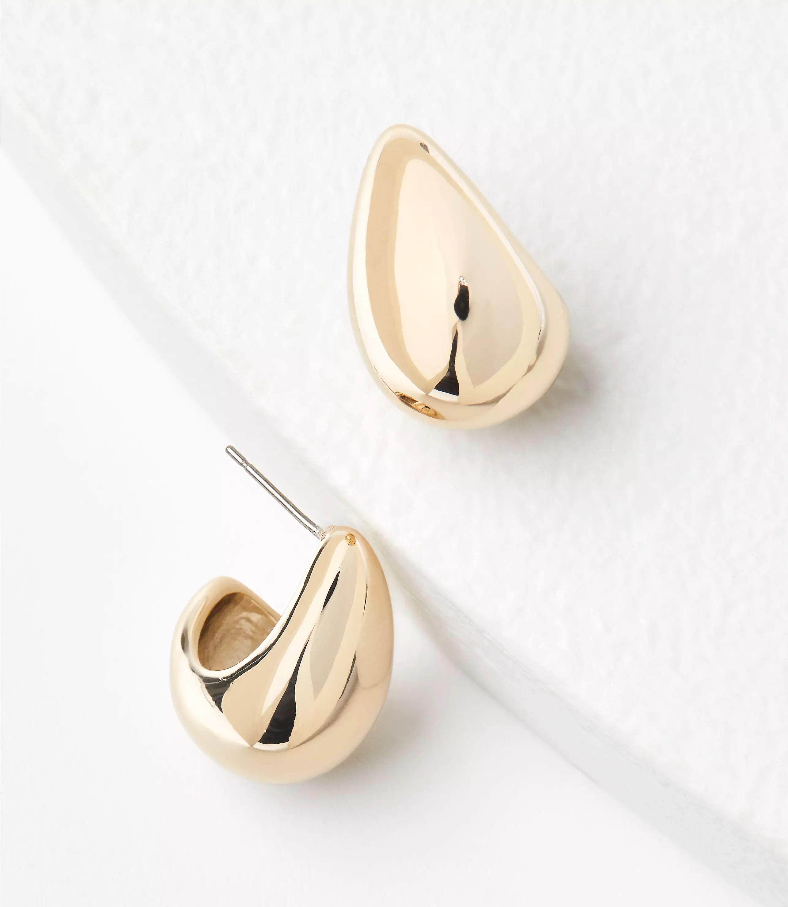 Modern Teardrop Stud Earrings | LOFT