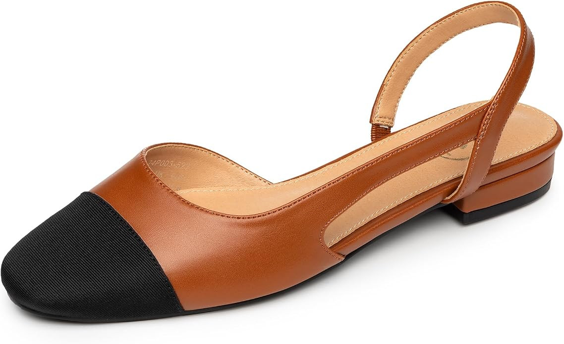 Trary Flats for Women,Black Shoes Women, Womens Flats Comfortable Dressy, Slingback Flats for Wom... | Amazon (US)