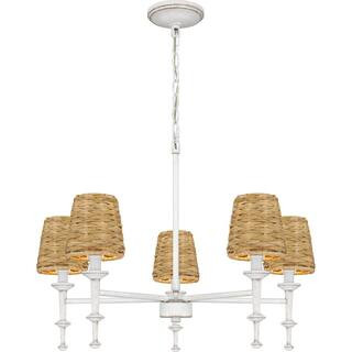 Quoizel Flannery 5 Light Antique White Chandelier FLA5026AWH - The Home Depot | The Home Depot